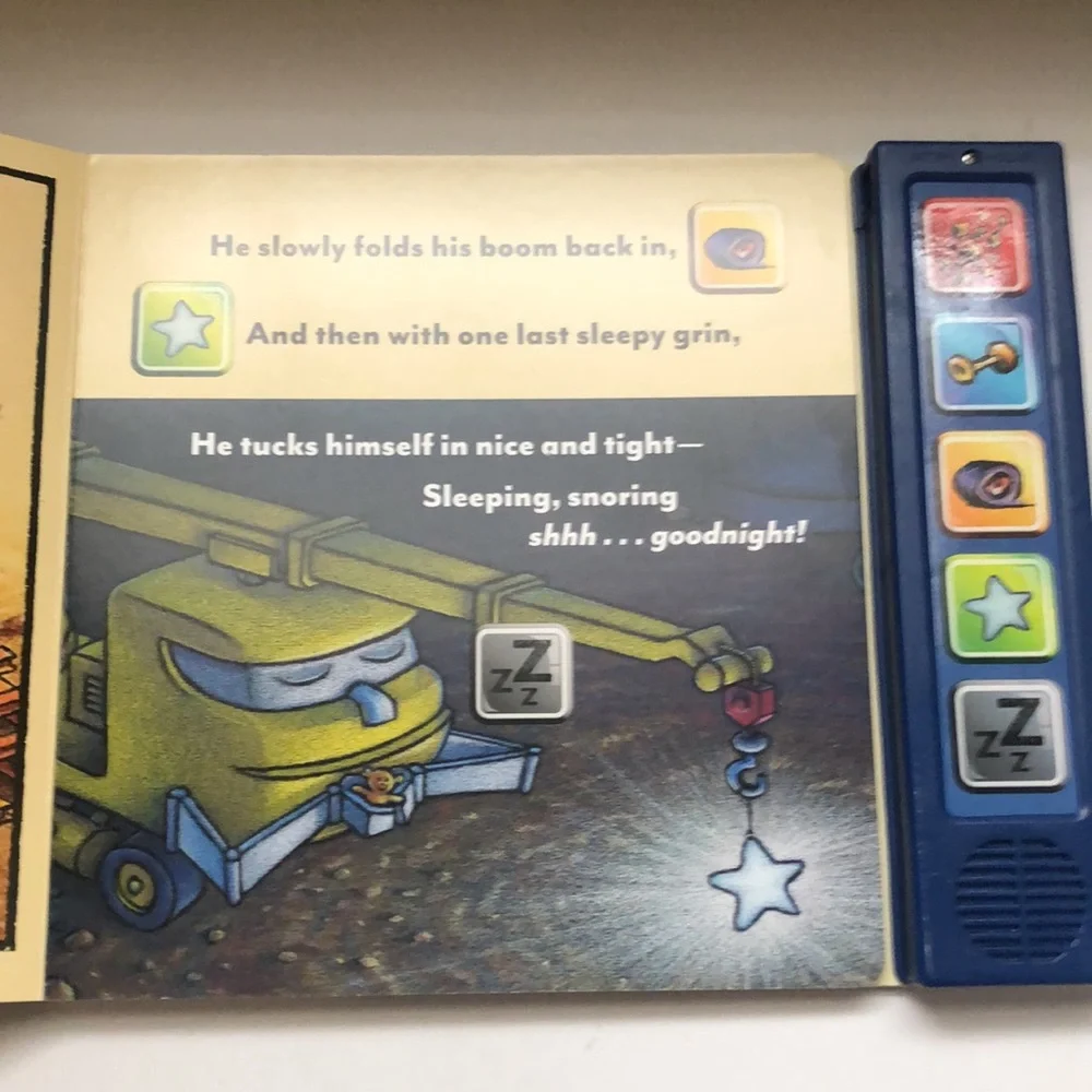 Goodnight, Goodnight Construction Site Hardcover Board Book With Sound Buttons